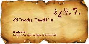 Ónody Tamás névjegykártya