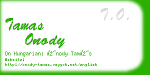 tamas onody business card